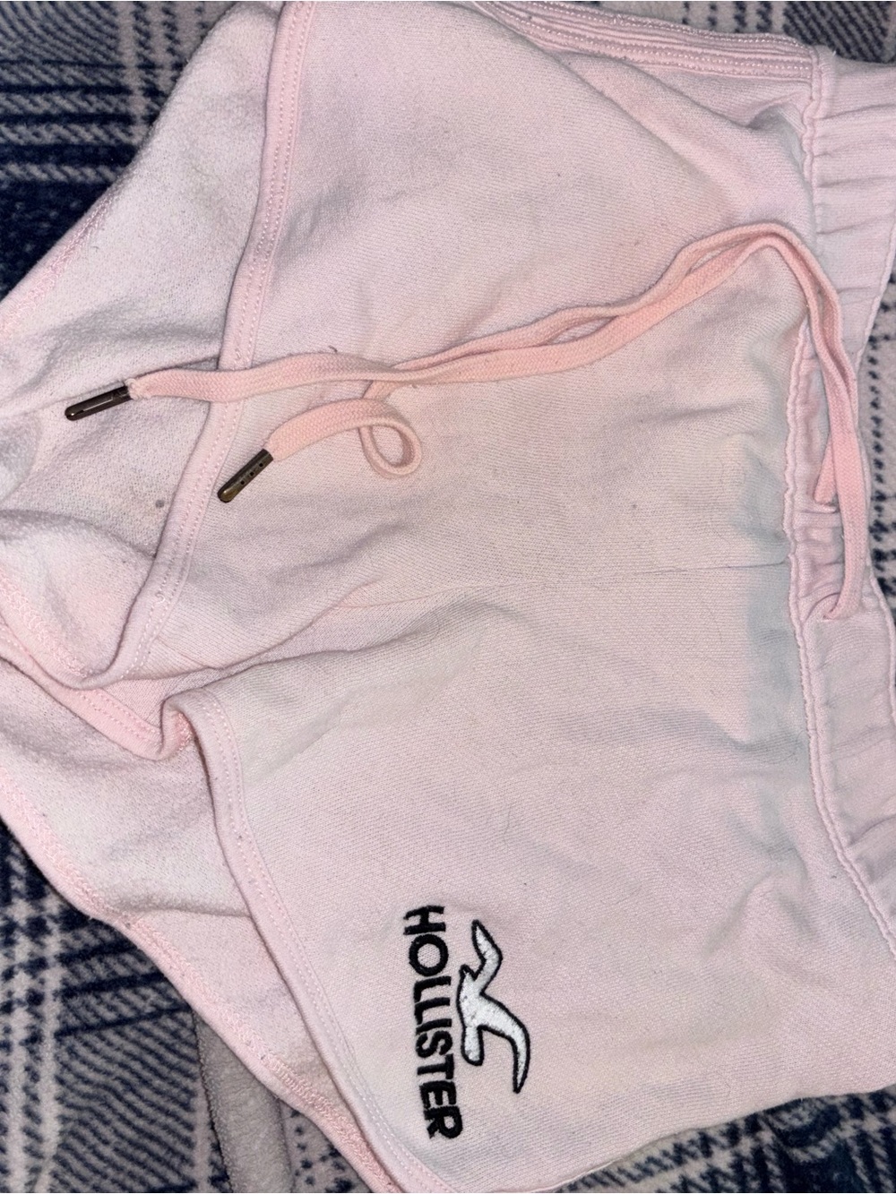 Hollister Light Pink Drawstring Lounge Shorts